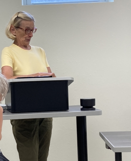 Maggie McQuown comments during the supervisors meeting on the positive changes to the solar ordinance.